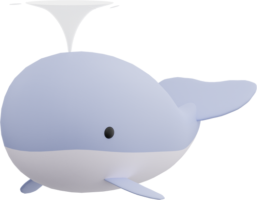 3D Whale Illustration